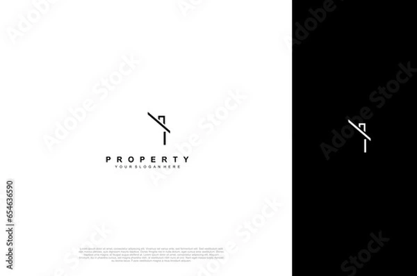 Fototapeta Real Estate icon, Builder, Construction, Architecture and Building Logos. Vector design template

