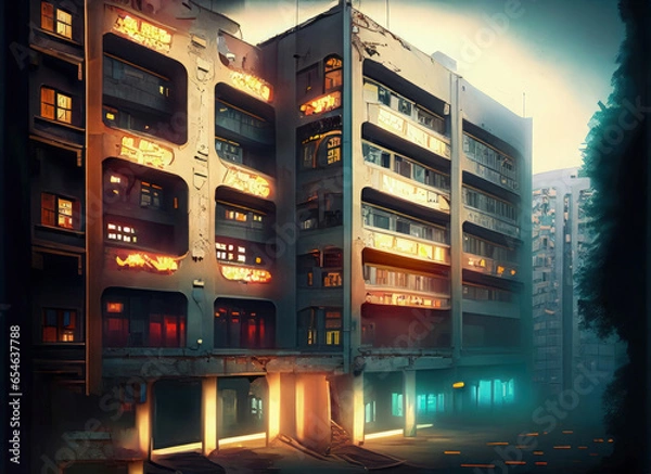 Obraz building at night