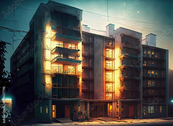 Obraz building at night