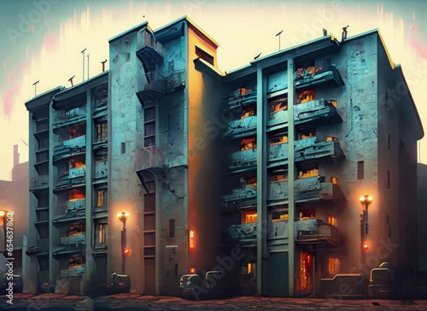 Obraz building in the night