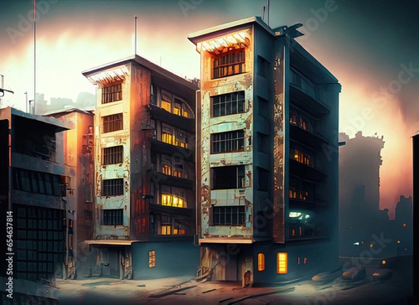 Obraz building in night