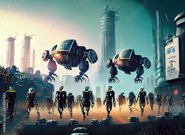 Obraz people in the city