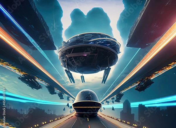 Obraz terminal at night