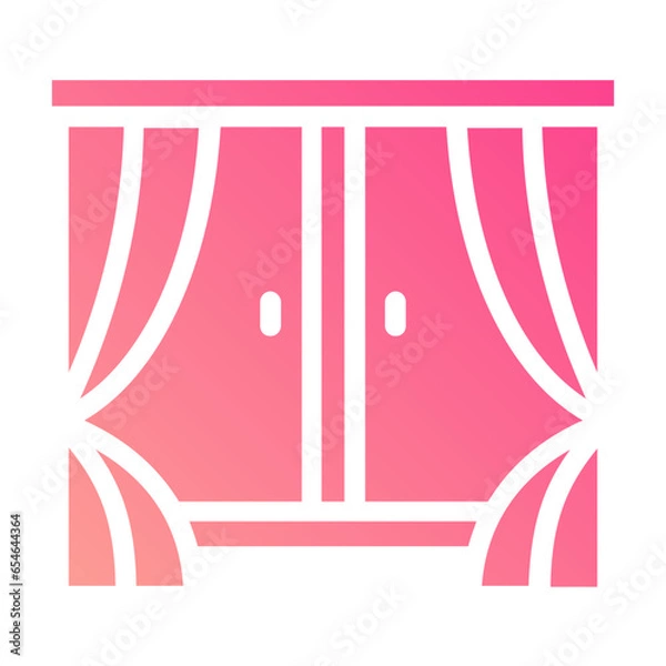 Obraz curtains icon