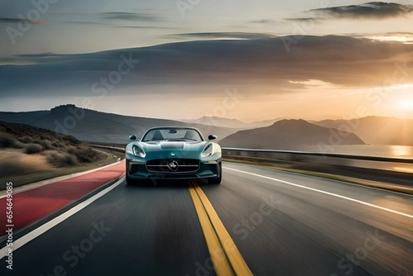 Obraz samochód na drodze