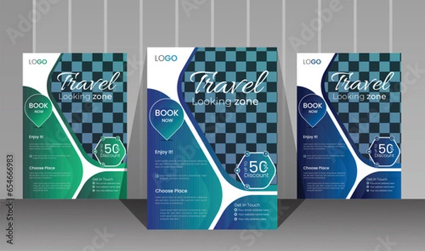 Obraz travel flyer design template vector 