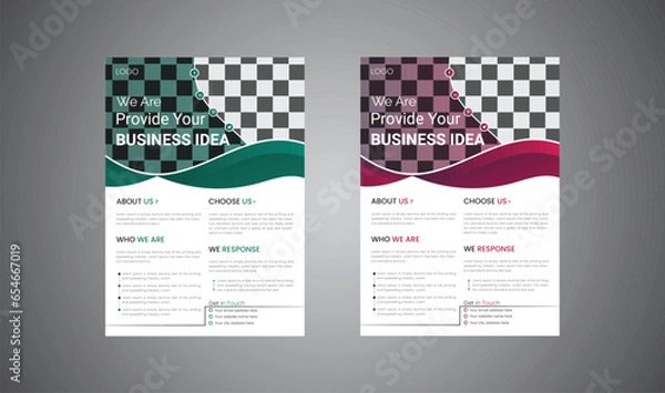 Obraz business flyer design template vector 