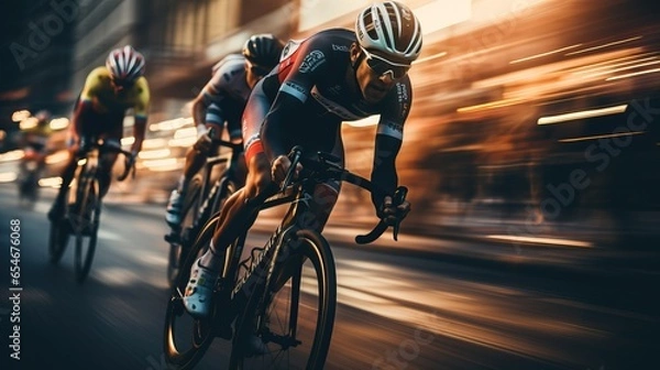 Obraz  Blurred Speed: The Intense World of Racing Cyclists