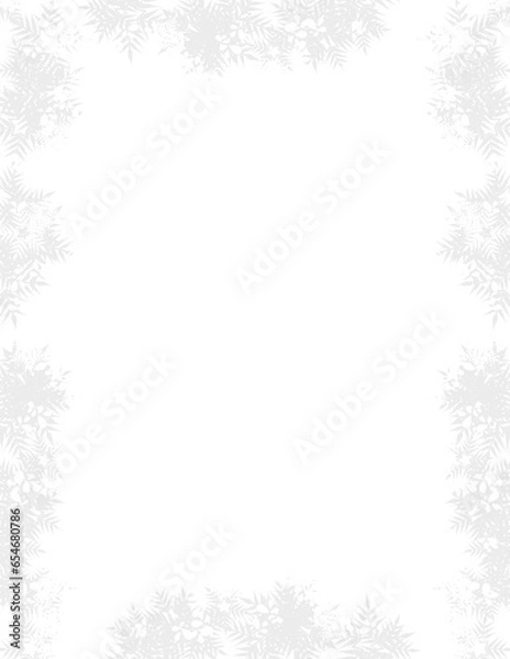 Fototapeta Snowflake Frame, Snowfall Border