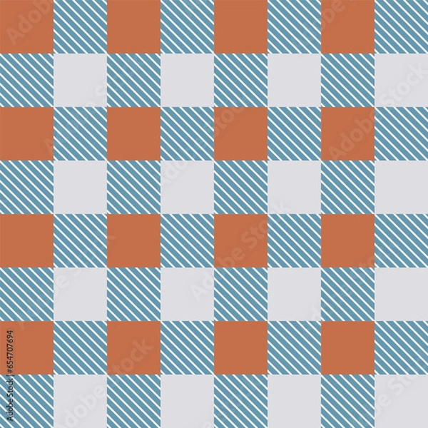 Fototapeta Checkered seamless pattern. Chequered backdrop for textile, tablecloth,clothes etc.