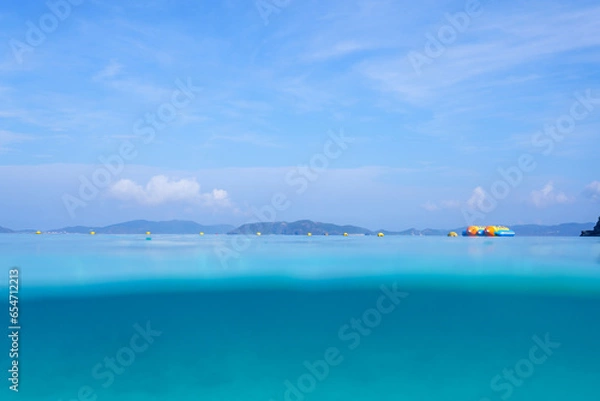 Obraz 沖縄のビーチ　半水面