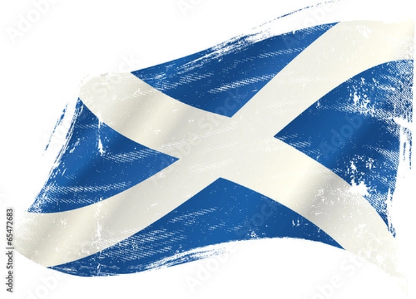 Fototapeta Scottish flag grunge