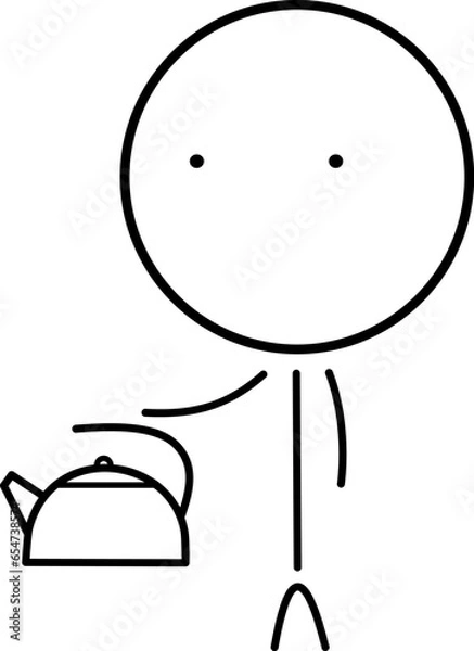 Obraz Boy with a teapot
