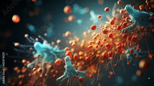 Fototapeta red and yellow splashes HD 8K wallpaper Stock Photographic Image