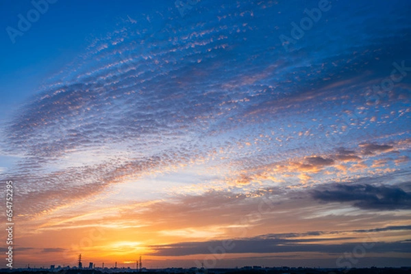 Obraz 朝焼けの巻積雲