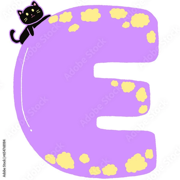 Obraz animal alphabet letter E