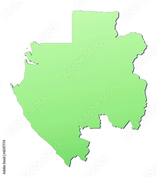 Fototapeta Gabon map filled with light green gradient