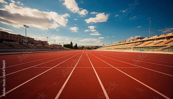 Obraz track in stadium