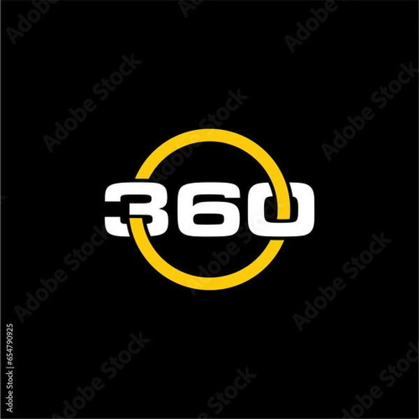 Fototapeta 360 Letter Initial Logo Design Template Vector Illustration	