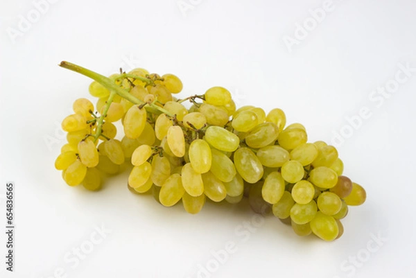 Obraz White grapes isolated on white background