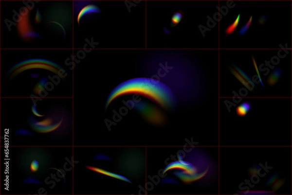Fototapeta colorful premium sunlight, sun flare overlay, light leak overlay, light effect overlay,