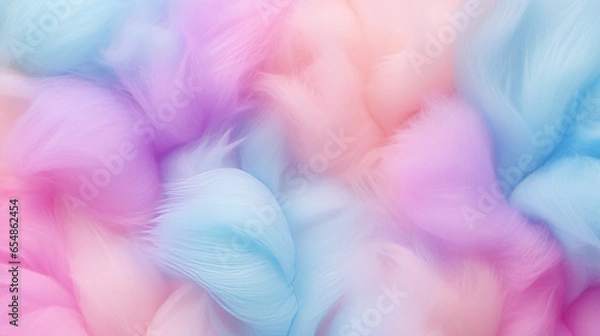 Fototapeta Colorful cotton candy in soft pastel color pattern background