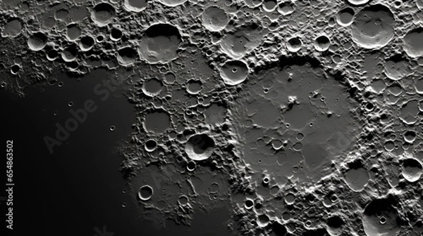 Fototapeta moon craters closeup astronomy