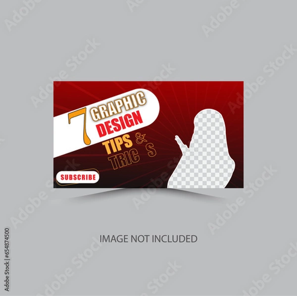 Obraz vector youtube thumbnail design 