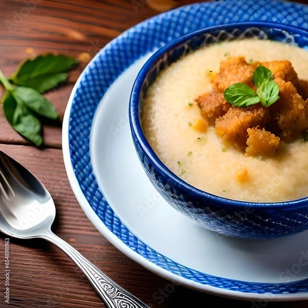 Fototapeta vegetable soup with meatballs 
Created using generative AI tools
