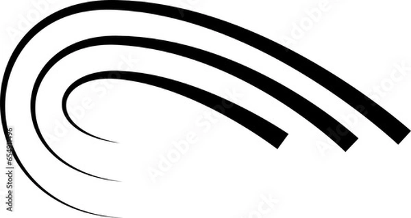 Fototapeta Black speed lines, motion lines. PNG with transparent background