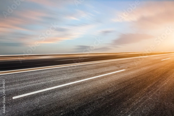 Fototapeta background of road and sky