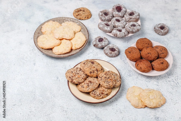 Fototapeta Homemade fresh delicious cookies.