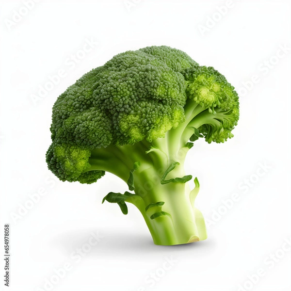 Fototapeta broccoli isolated on white background Generative AI