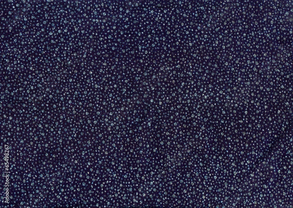 Fototapeta Texture of dark blue cloth with silver and blue sequins as backg