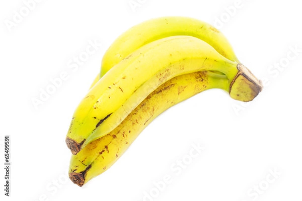 Obraz Fresh banana isolate on white background.