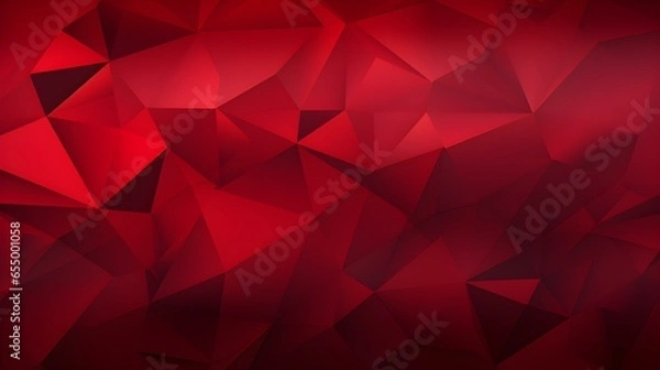 Obraz Abstract Background of triangular Patterns in dark red Colors. Low Poly Wallpaper