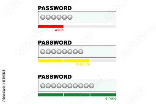 Fototapeta Password form template for website