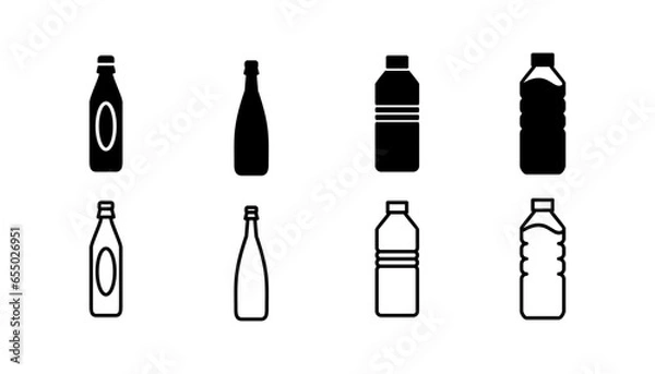 Obraz bottle icon vector. bottle icon in trendy flat design