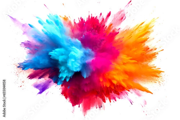 Fototapeta colorful paint splashes powder explosion