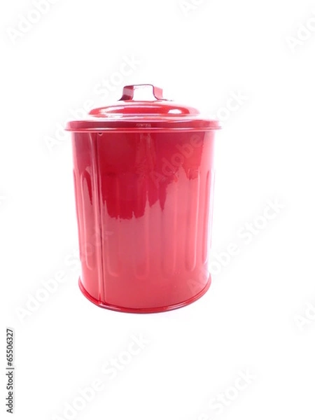 Fototapeta 蓋を閉めたゴミ箱