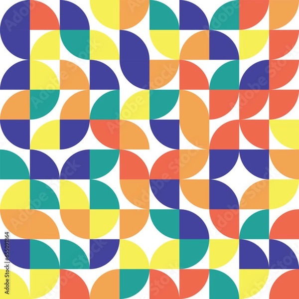 Obraz colorful seamless geometric pattern with triangles