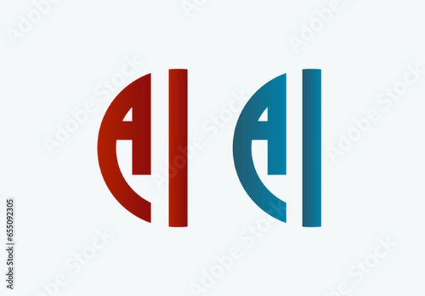 Fototapeta Ai custom initial letter logo design