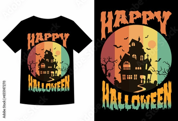 Obraz Halloween t-shirt design,  trick or treat, happy halloween, scary night, halloween party, halloweeb vibes.