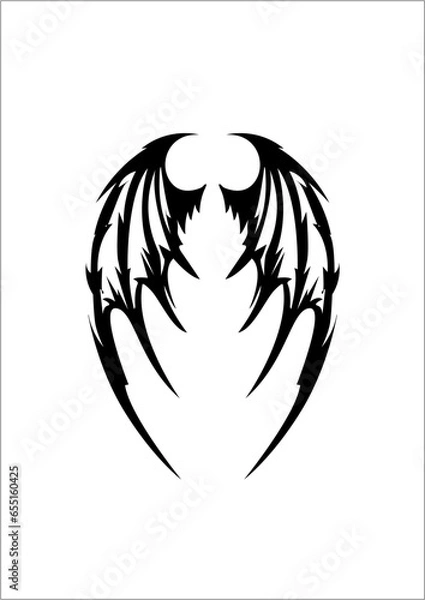 Fototapeta The Devil Wings Tattoo