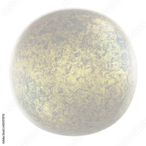 Fototapeta High resolution translucent textured sphere with no background. 3D rendering.