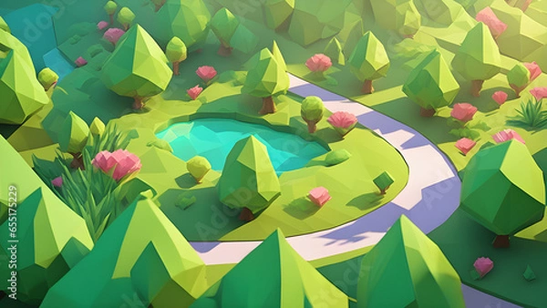 Obraz Soft 3D Forest Background