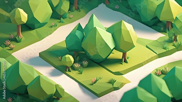 Obraz Soft 3D Forest Background