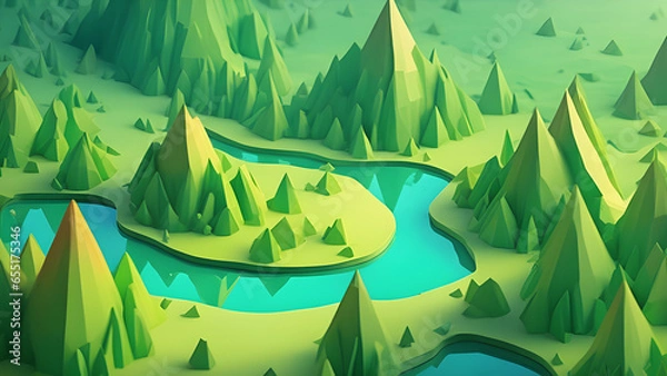 Obraz Soft 3D Forest Background