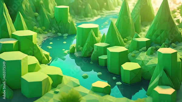 Obraz Soft 3D Forest Background