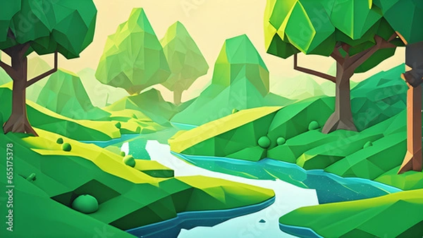 Obraz Soft 3D Forest Background